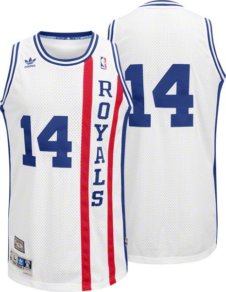  Jersey Adidas White Throwback Swingman 14 Cincinnati Royals