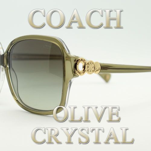 Coach Sunglasses 8009 Frances 5050 8E Olive Crystal New Genuine
