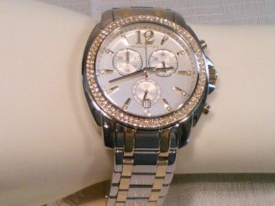 NWT Michael Kors Womens Cameron Glitz Watch Gold Silver TwoTone MK5603