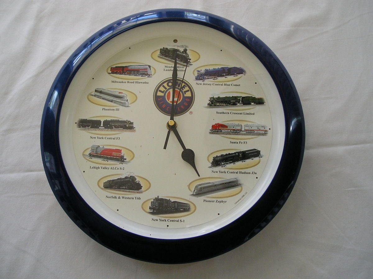 Lionel 13 5 Wall Clock Train Sounds on The Hour
