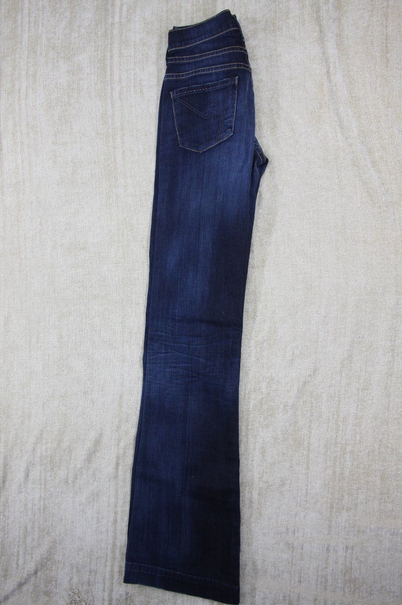 Citizens of Humanity Hutton Mid Rise Wide Leg Jeans 24 Stretch Denim