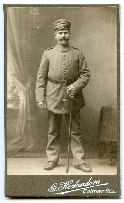  Soldiers Studio CDV Carte de Visite Photo Holding Sword Colmar