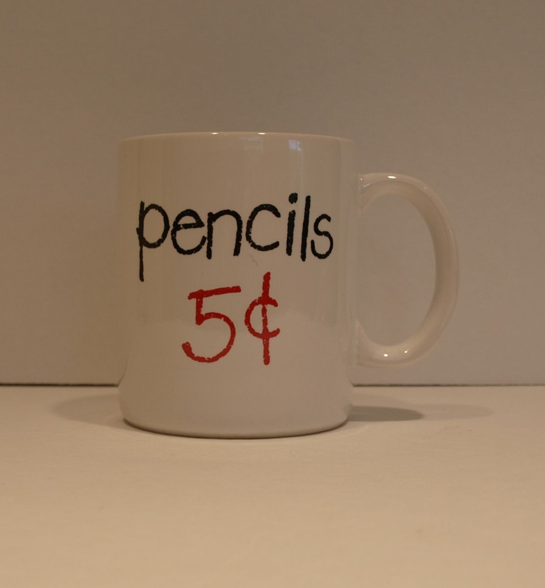 Coffee Mug Hallmark Made in Japan Cute Humorous Simple Pencils 5 Cents