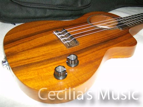 Bugsgear Eleuke SLC  Koa Concert Electric Ukulele