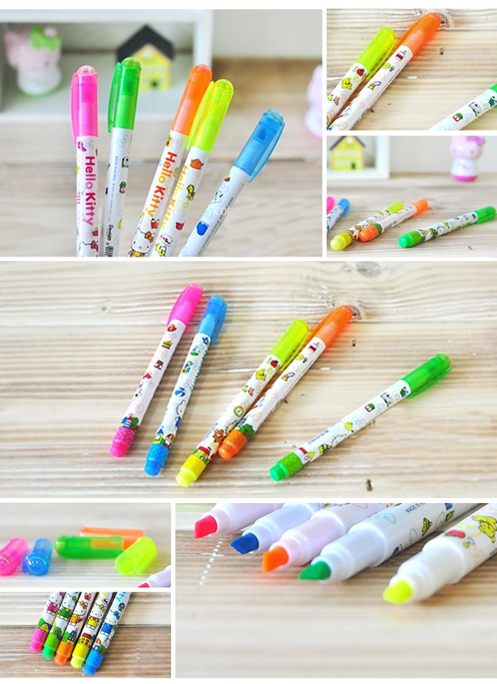 Hello kitty Writing Instruments set ver1_Colored Pencils, Fluorescent