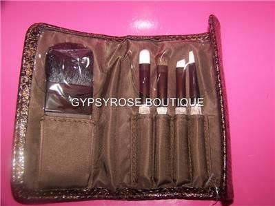 Sephora Snake Print 5pc Pocket Brush Set Python Print Travel Clutch