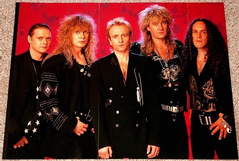 Def Leppard 1992 Group Poster Phil Collen Joe Elliot