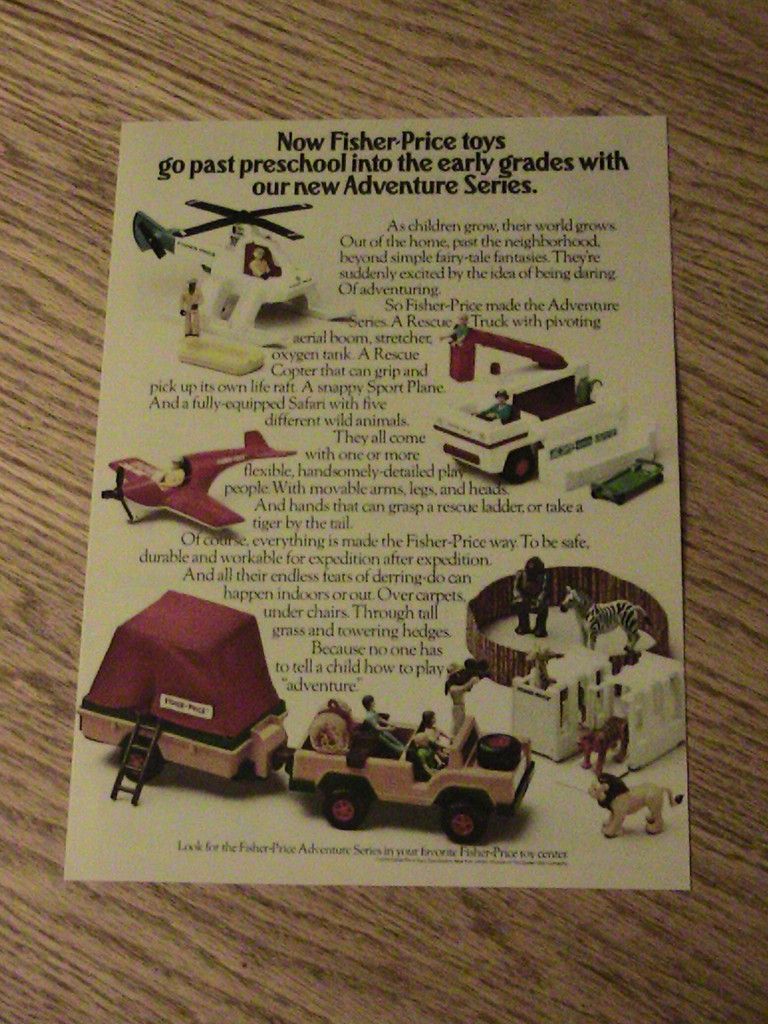 1975 Fisher Price Toy Advertisement Rescue Truck Ad Fun