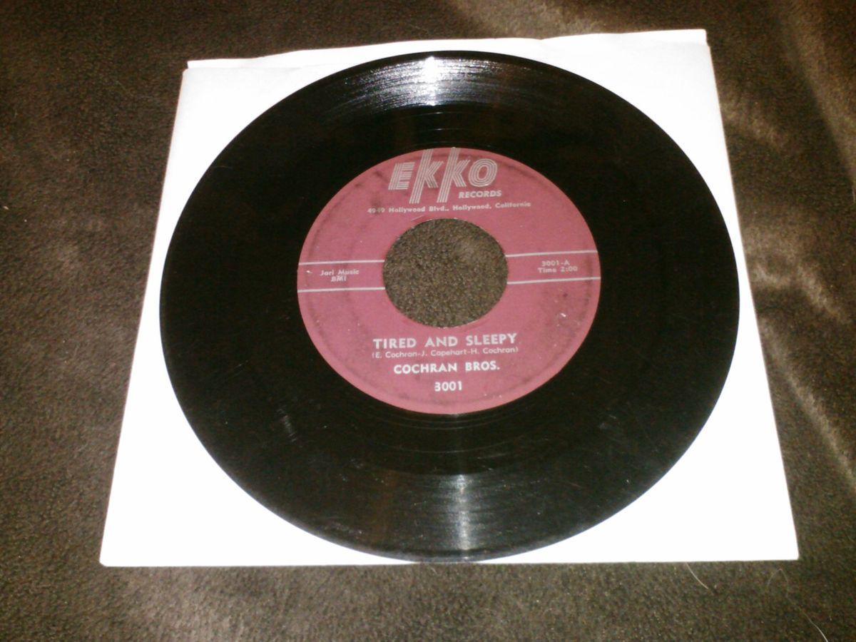 Cochran Brothers on Ekko 3001 Very RARE Rockabilly Record