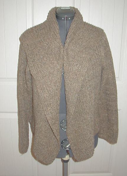 Eileen Fisher Cardigan Open Front Cocoon Sweater Size Medium M Shawl