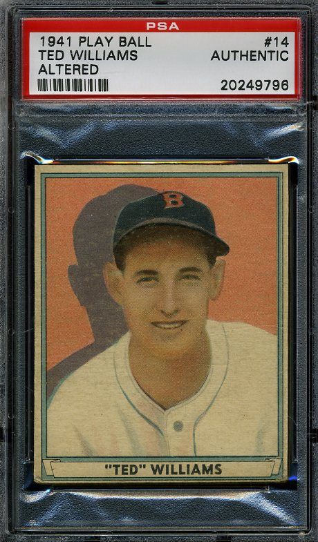 1941 Play Ball 14 Ted Williams PSA Authentic Altered 5198