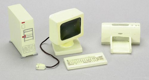 Dollhouse Mini Office Computer Printer Fax Copy Machine