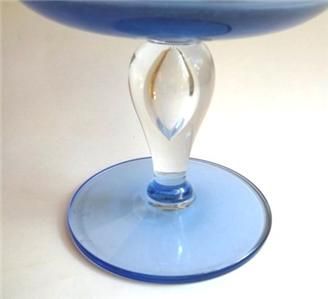 Tiffin Glass Copen Swedish Modern Teardrop Footed Vase