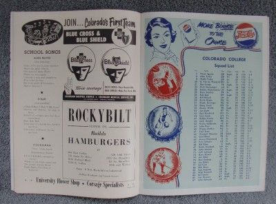 17 1954 Colorado College V Denver NCAA Football Program Salute to