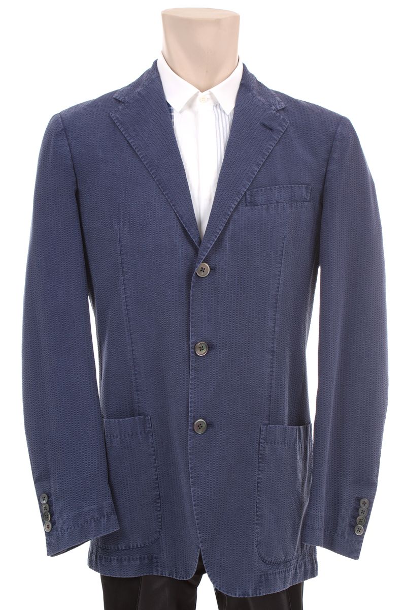 CORNELIANI ID New Man Jacket Made in Italy 100 Silk Blue Authentic