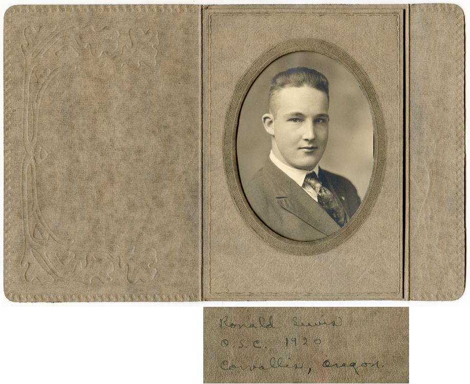 1920 Studio Photo of Ronald Lewis OSC Corvallis Or