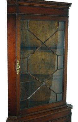 Mahogany Georgian Style Corner Cabinet Cupboard