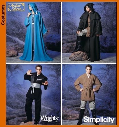 Star Wars Jedi Costume Sewing Pattern Robe Cloak Tunic