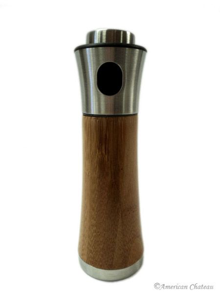 bamboo stainless steel cooking olive oil bottle salad sprayer mister