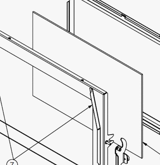 Quadra Fire Replacement Glass for MT Vernon Pellet Stove 7034 007