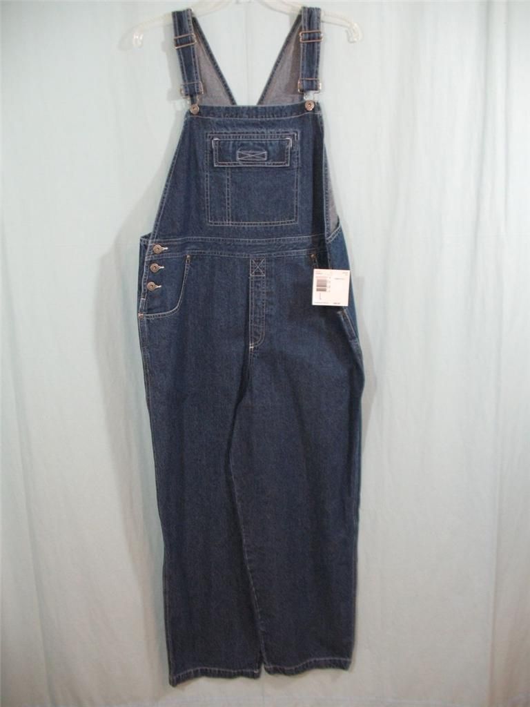 Crazy Horse Liz Claiborne Denim Bib Overalls L Cotton Denim Bib Front