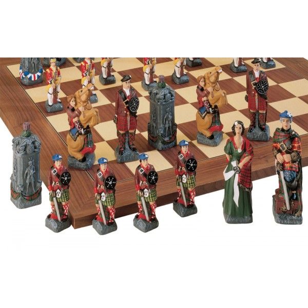  Gift The Original Sac Hand Painted Battle of Culloden Chess Set