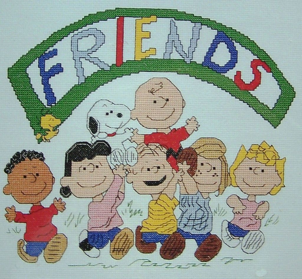 New Peanuts Cross Stitch Kit Friends Snoopy Charlie Brown Franklin