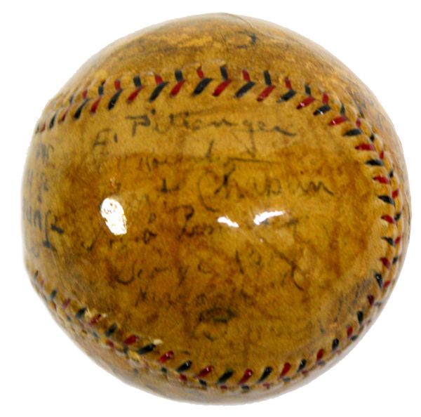 1922 Red Sox Reds Yankees Team w Babe Ruth Signed OAL Baseball Ball