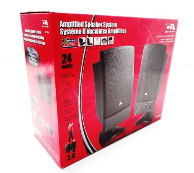 New Cyber Acoustics CA2100 Speaker System  Master Volume  Low