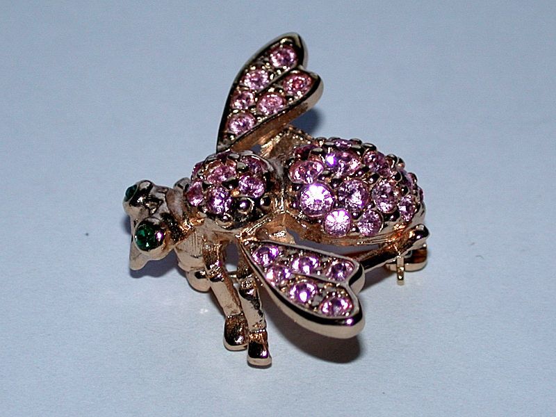 Retired Joan Rivers Swarovski Crystal Bee Pin Brooch F