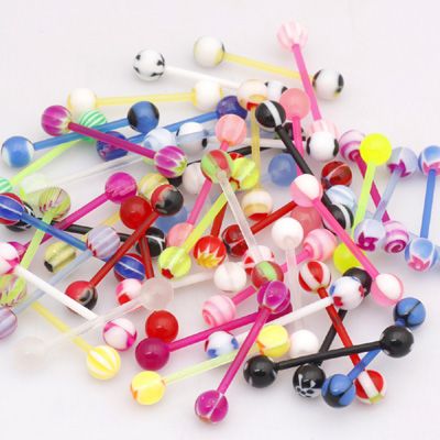 Bulk 110pcs Different Body Piercing Eyebrow Jewellery Belly Tongue Bar