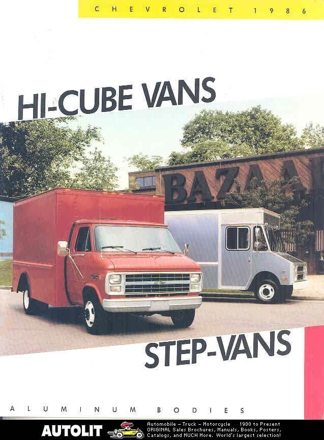 1986 Chevrolet Step Van Hi Cube Aluminum Truck Brochure