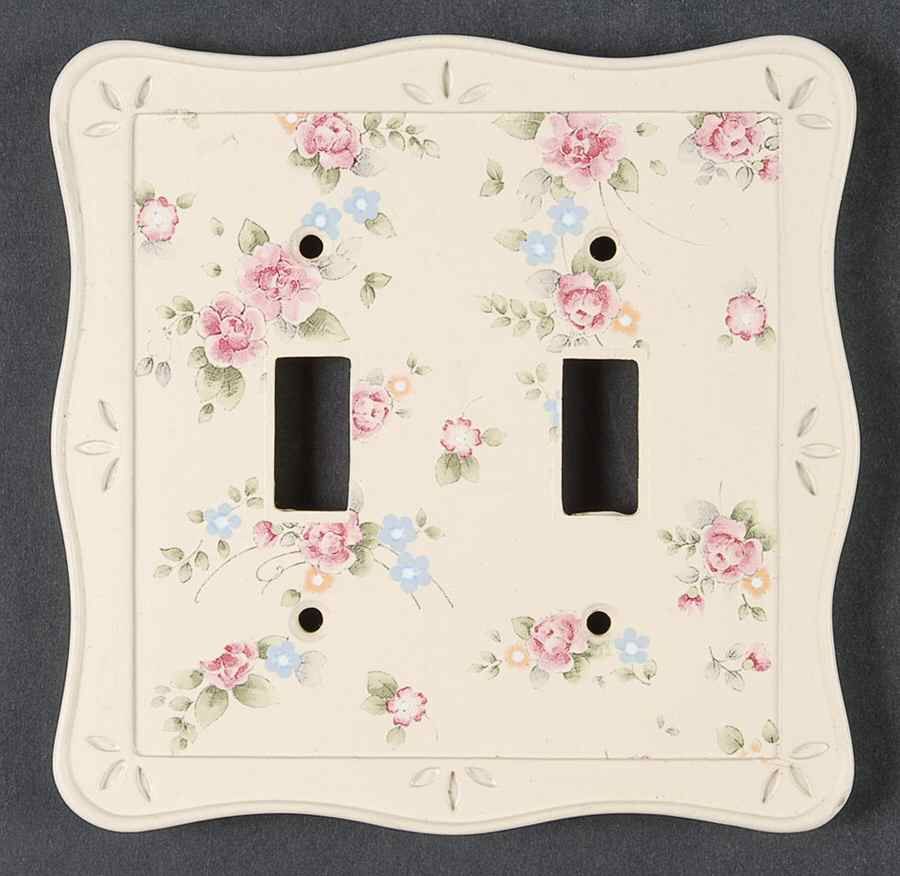 Pfaltzgraff Tea Rose Double Light Switch Cover 2590776