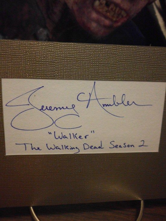 Jeremy Ambler Autograph The Walking Dead Display Signed Signature COA