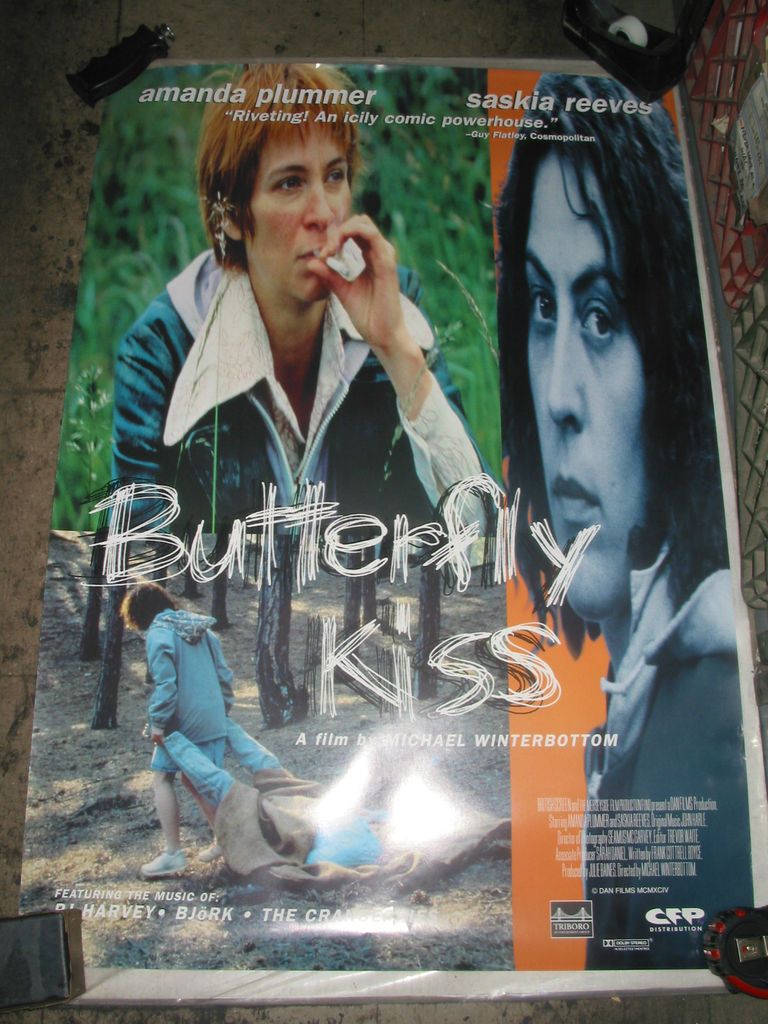 BUTTERFLY KISS / ORIGINAL U.S. ONE SHEET MOVIE POSTER (AMANDA PLUMMER)