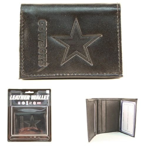 Dallas Cowboys Embossed Logo Black Tri Fold Wallet   * *