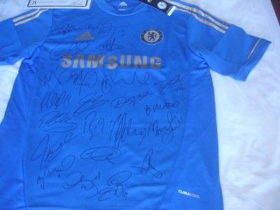 2012 2013 Chelsea Home Signed Soccer Jersey with COA