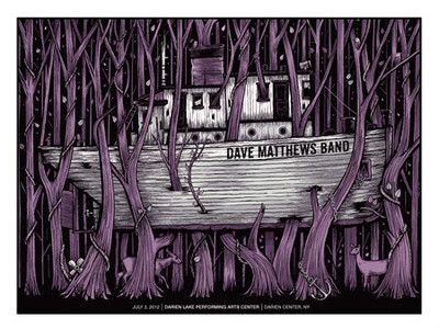 2012 Dave Matthews Band Darien Lake Tug Boat Tugboat 12 Concert Poster
