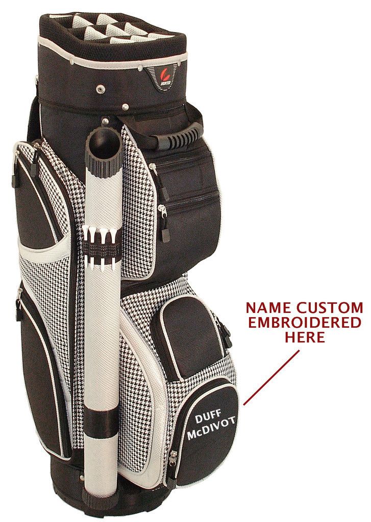 CUSTOM EMBROIDERED Hunter Eclipse Ladies Cart Golf Bag Black on