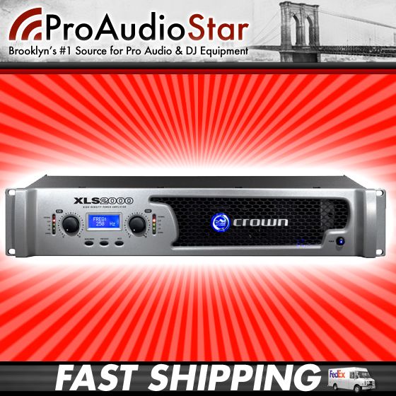 Crown XLS 2000 Power Amplifier XLS2000 Stereo Amp PROAUDIOSTAR