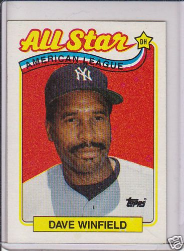 1989 Topps Dave Winfield All Star Card 407