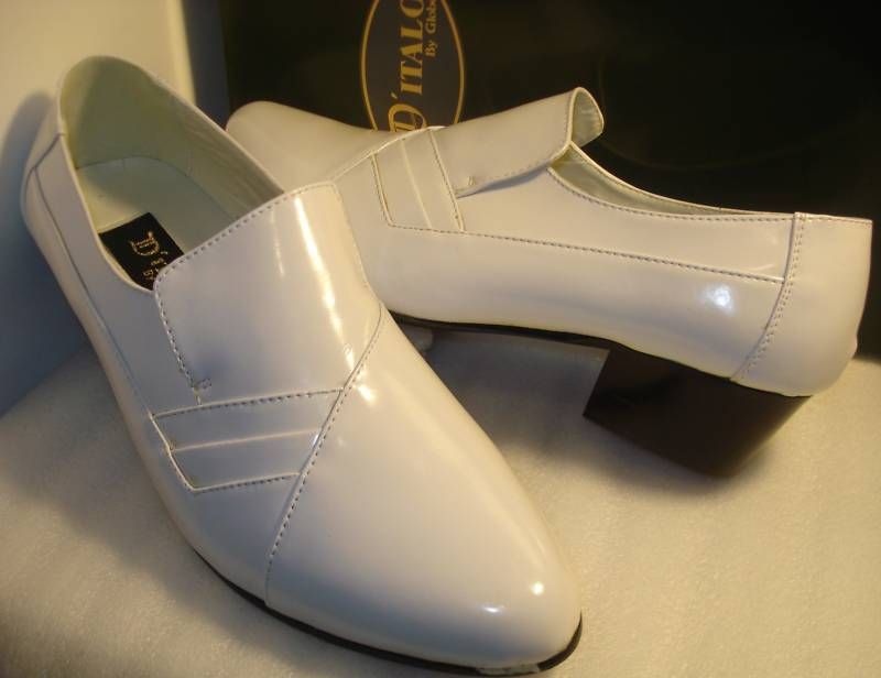 Mens Shoes D Italo White Cuban Heel US Sz 7 5 W
