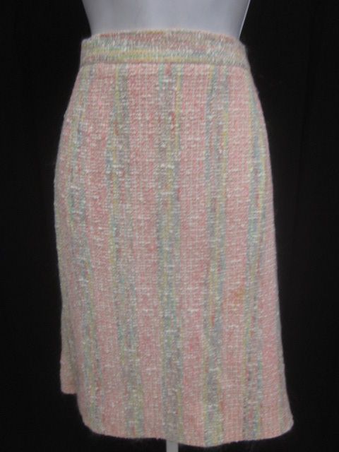 Vint Emanuel UNGARO Pink Tweed Blazer Skirt Suit Sz 10