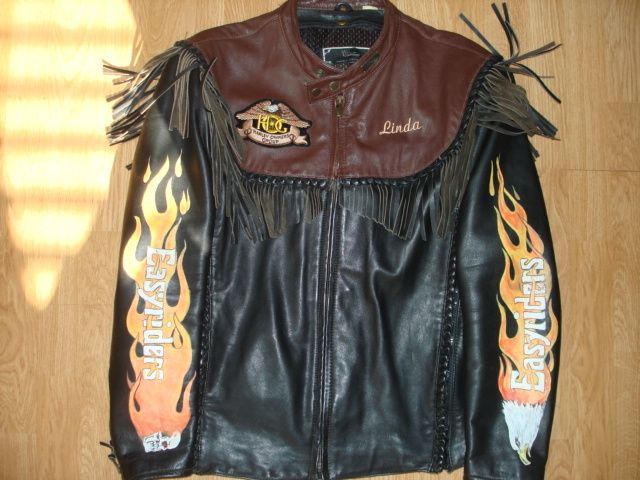 ORIG WILLIE G HARLEY DAVID WOMENS LEATHER JACKET CUSTOM PAINTED