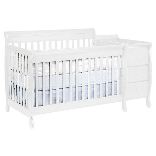 DaVinci Kalani 4 in 1 Crib and Changer with Toddler Rail White