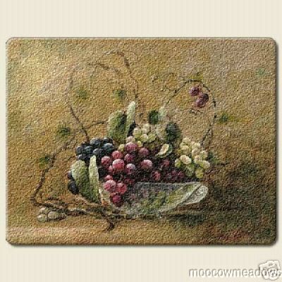 New Large GRAPE CUTTING BOARD Kitchen Decor Fruit Glass Grapevine