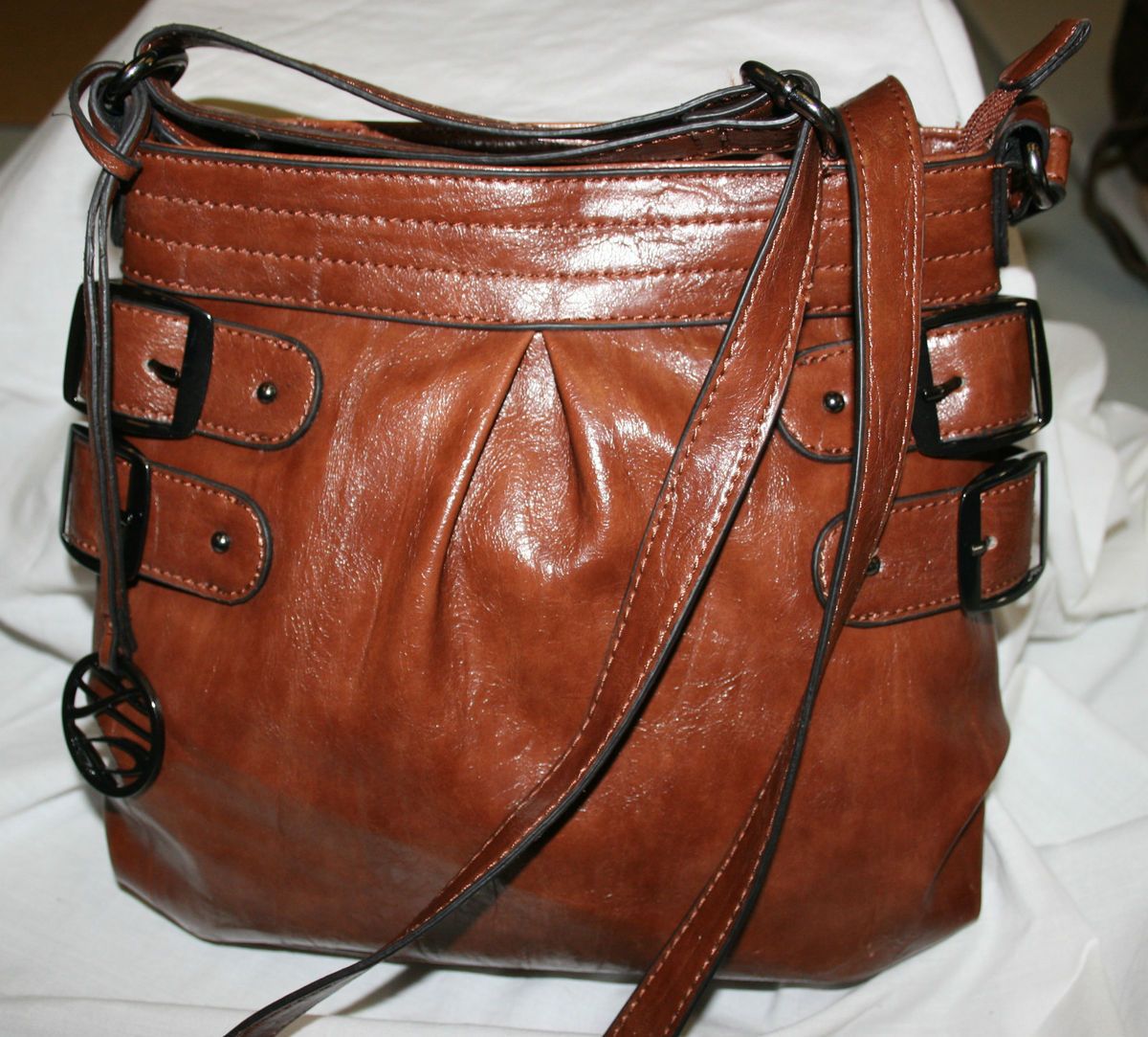 Style Co Dannii Buckle Hobo Crossbody Handbag Brown