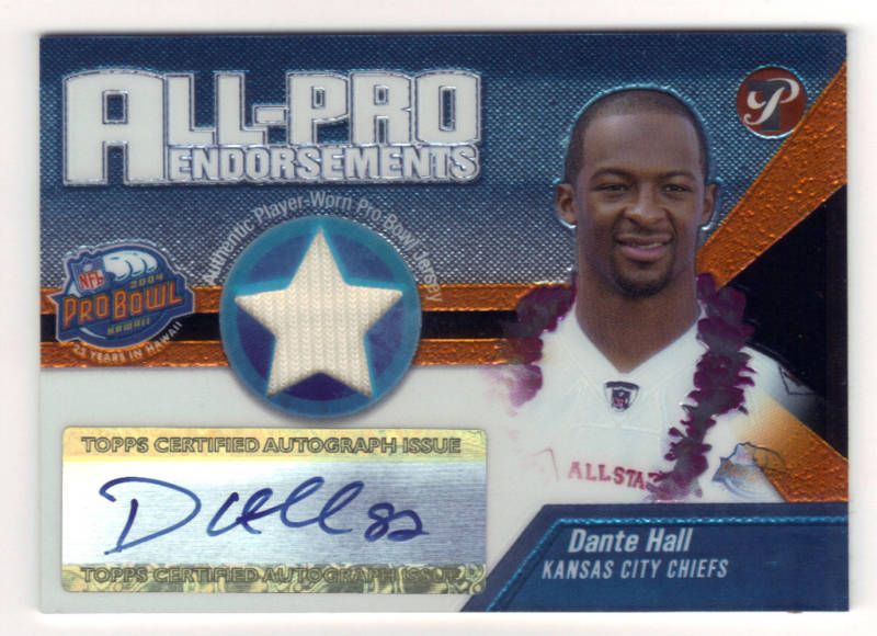 Dante Hall 2004 Topps Pristine All Pro Jersey Autograph