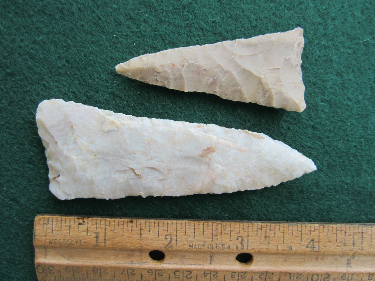 Texas Indian Arrowheads two NICE Darl Blades