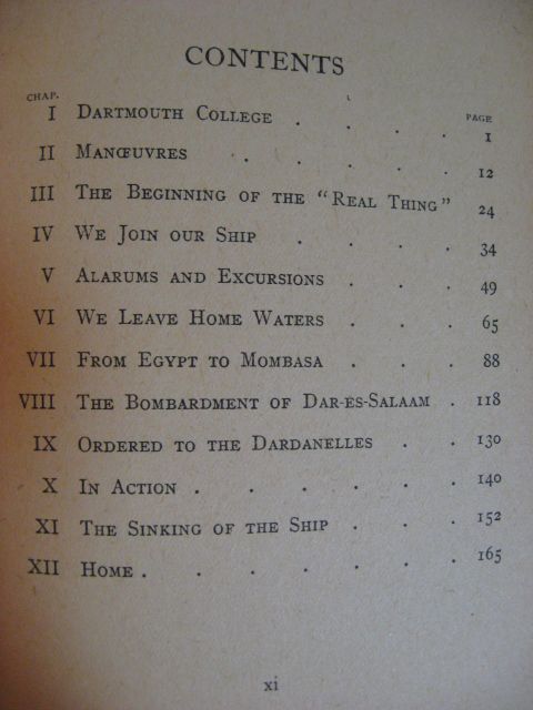 1916 from Dartmouth to Dardanelles Midshipmans Log